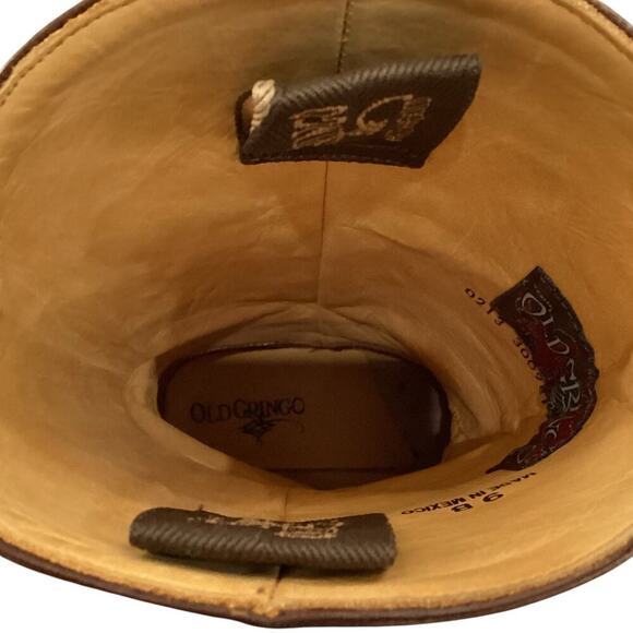 Old Gringo Lauren 13" Western Cowgirl Boots In Brass Leather Snip Toe Size 9 - Picture 14 of 16